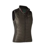 DEERHUNTER LADY CAROLINE PADDED WAISTCOAT brown leaf1