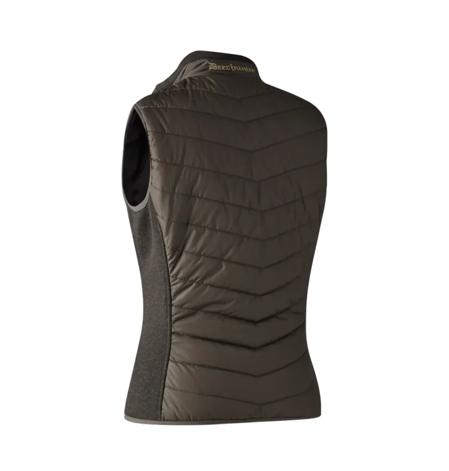 DEERHUNTER LADY CAROLINE PADDED WAISTCOAT brown leaf2