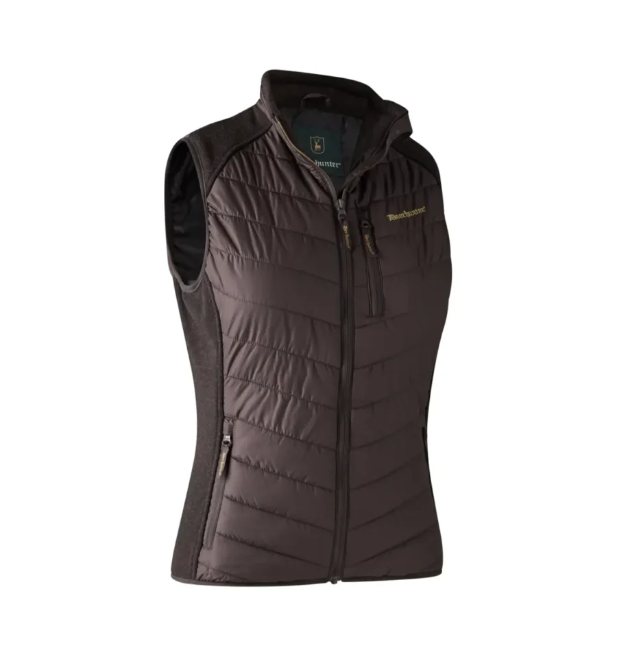 DEERHUNTER LADY CAROLINE PADDED WAISTCOAT dark prune