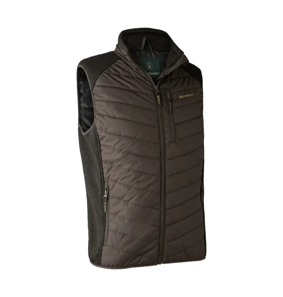 DEERHUNTER MOORE PADDED WAISTCOAT brown leaf1