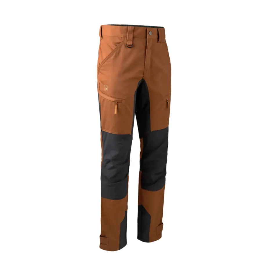 DEERHUNTER ROGALAND STRECH PANTS WITH CONTRAST burnt orange1