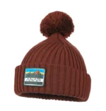 Jussa Pompom merino beannie red