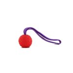 Ball rubbered with loop soft O 6cm RED