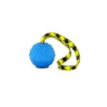 Ball rubbered with loop soft O 6cm blue