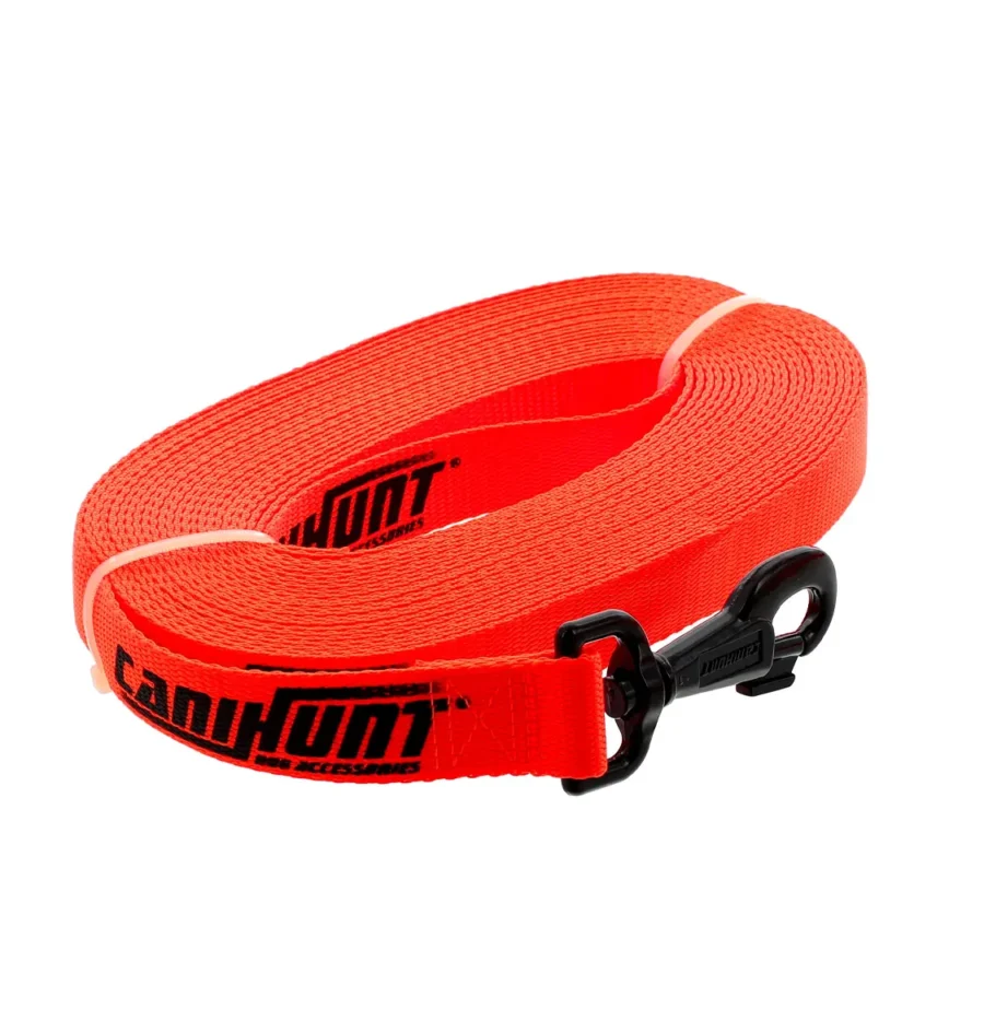 Canihunt flat welding strap towing line ECO HUNTER Orange2
